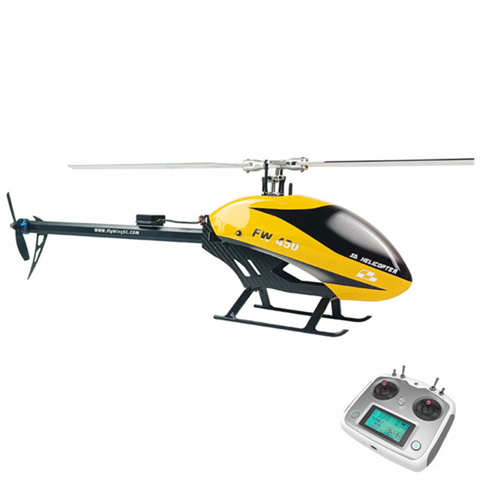 FLY WING FW450 V2.5 - 6CH FBL 3D Flying GPS Altitude Hold RC Helicopter with One-Key Return and H1 Flight Control System - Perfect for Aerial Enthusiasts and Novice Pilots