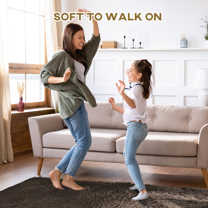 Luxurious Brown Shaggy Rug - Soft Fluffy Carpet for Home, Living Room, Bedroom, Dining Area, 120x200 cm - Enhance Your Space with Cozy Comfort