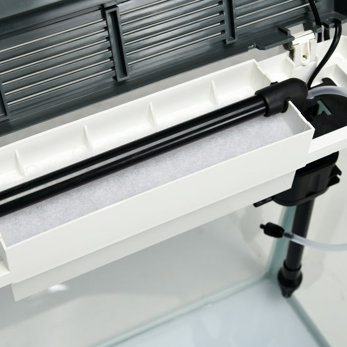 28L Glass Aquarium Fish Tank - Includes Filter & LED Lighting, Ideal Home for Betta, Guppy, Mini Parrot Fish, Shrimp - Compact Size 38 x 26 x 39.5cm