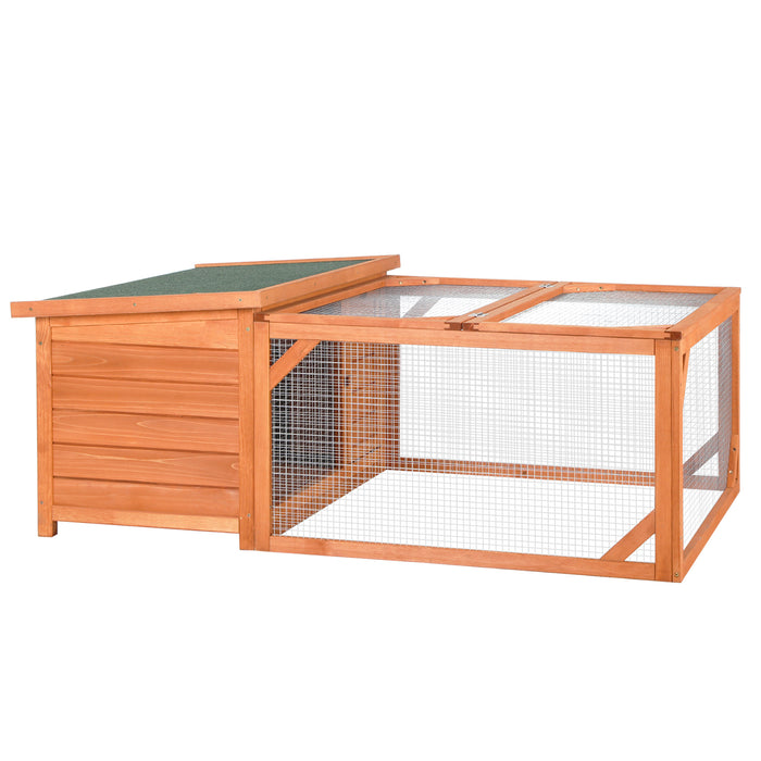 Deluxe Bunny Villa - Elevated Small Animal Hutch with Openable House and Enclosed Run - Ideal for Guinea Pigs, Rabbits, and Ferrets