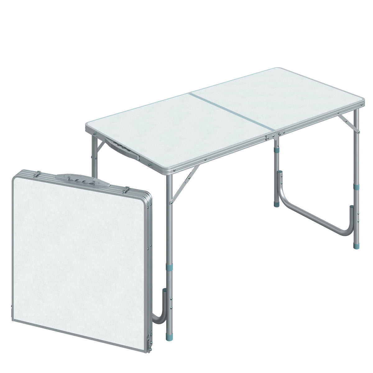 Aluminium Folding Table for Camping and Picnics - Sturdy Outdoor BBQ & Party Station - Ideal for Garden, Field, and Campsite Use
