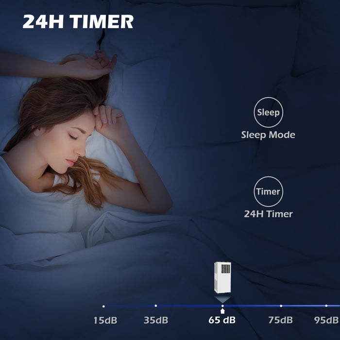 9000 BTU Portable AC - Smart WiFi Air Conditioner with Dehumidifier & Fan, 24-Hour Timer, 20m² Coverage, Includes Window Kit - Ideal for Home & Office Comfort