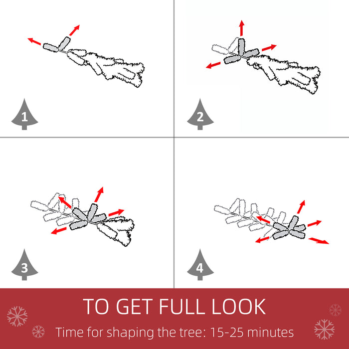 Pre-Lit 5ft Artificial Christmas Tree with Fiber Optic Lights - Holiday Home Xmas Indoor Décor, Gold Stand Included - Ideal for Festive Living Room Ambiance