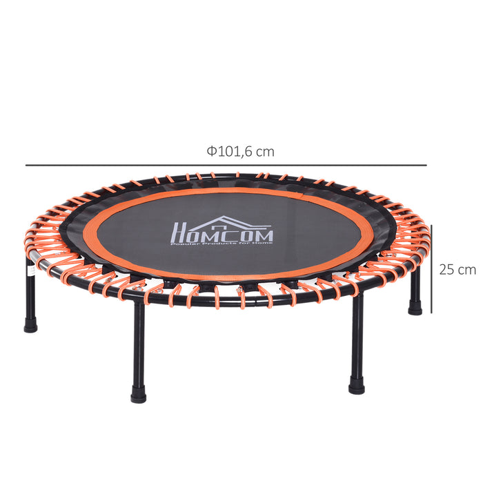 Mini Round Trampoline - Aerobic Bungee Rebounder for Fitness Jumps - Perfect Home Exercise Equipment for Adults & Kids