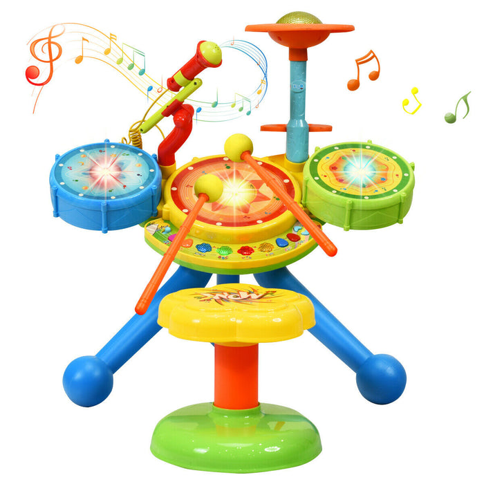 Kidsmania Toy Drums - Child Sized Drum Set Toys for Rhythm Enhancement - Ideal Gift for Young Music Enthusiasts