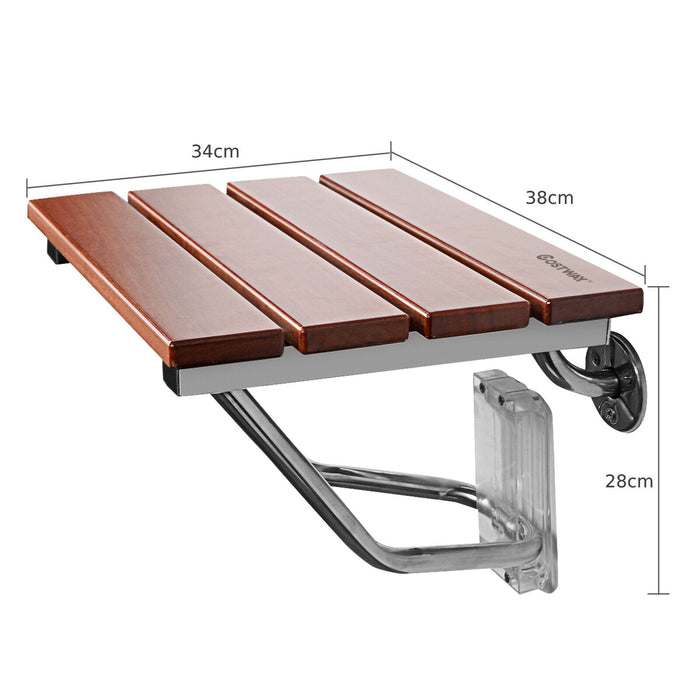 WallCraft Pro - Wall Mounted Foldable Bench for Showers and Bathroom Stool - Perfect for Elderly, Disabled or Limited Mobility Users