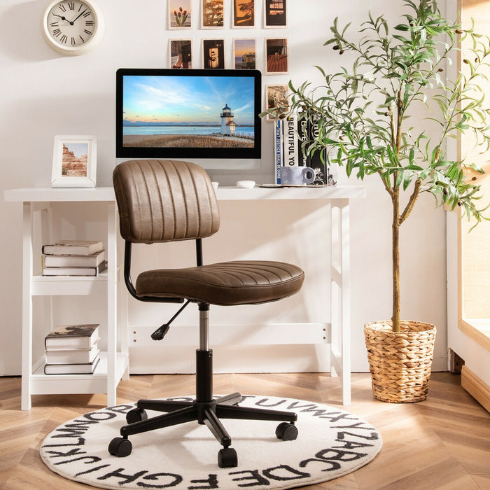 Adjustable Ergonomic Leisure Chair - PU Leather Black Design - Perfect for Comfort and Relaxation