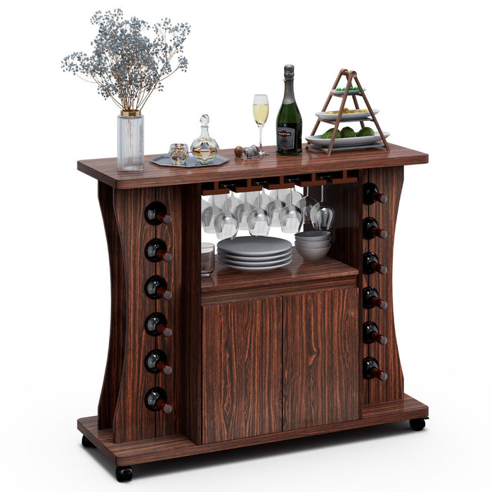 Trolley Cart Brand - Functional Serving Cart with Wine Rack Feature - For Efficient Serving and Wine Storage Needs