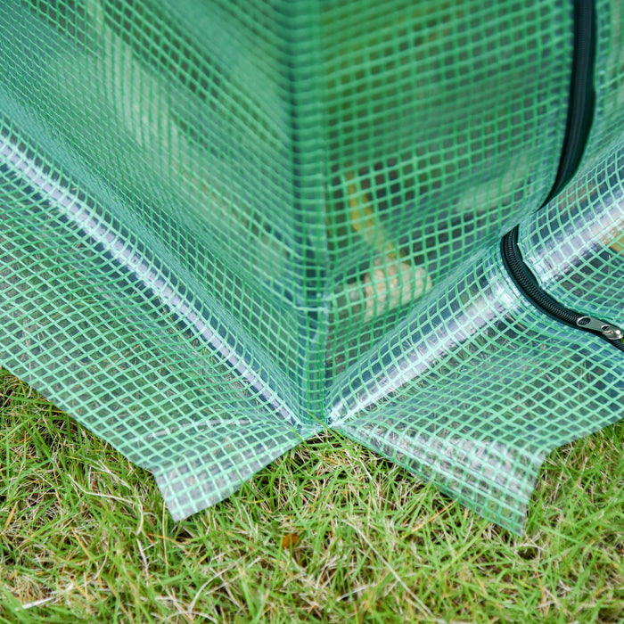 Greenhouse with Sturdy Steel Frame - Spacious 100x50x150cm PE Cover, Roll-up Door for Easy Access - Ideal for Backyard, Balcony and Garden Greening