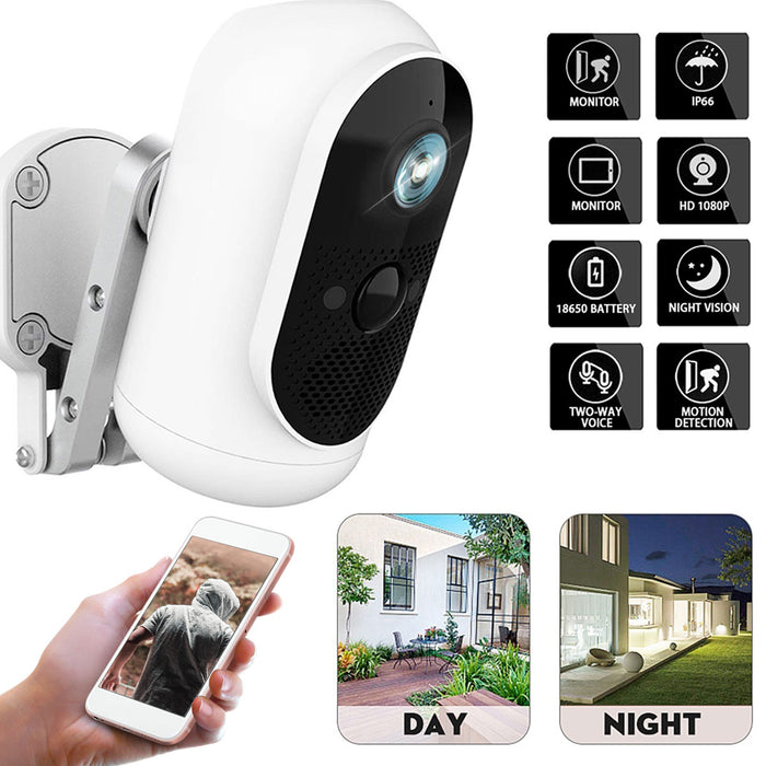 WiFi 1080P HD House Security Camera - Night Vision Wireless Outdoor Camera - Ideal for Home Surveillance & Safety