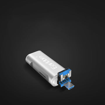 Earldom OTG Card Reader - Multifunctional USB 2.0, USB B, TF Port, 64GB Data Reading Capability - For Laptop, Phone, PC Users