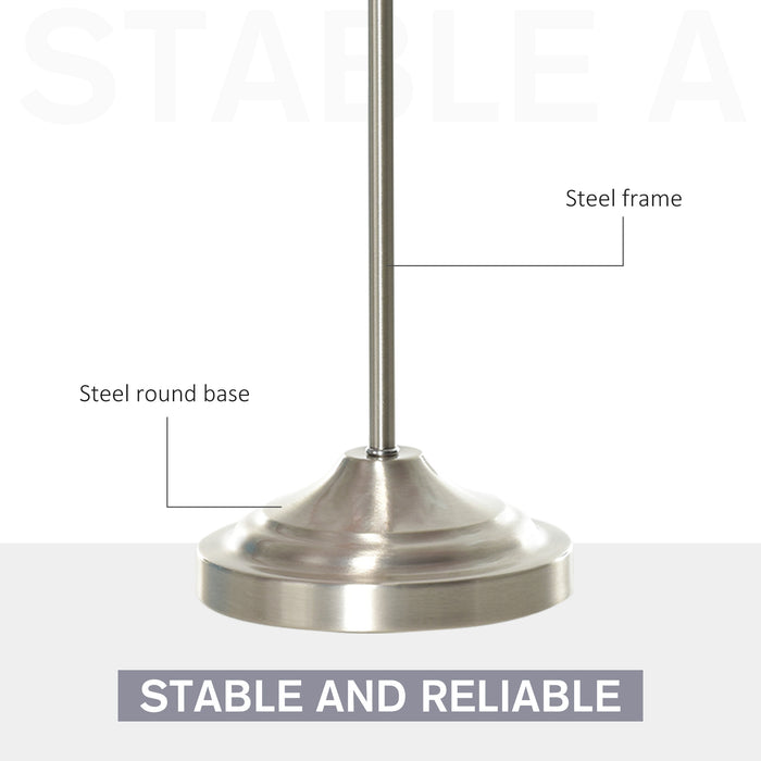 Modern Pleated Fabric Table Lamp - Elegant Metal Base Home Accent Lighting - Ideal for Living Room, Bedroom, or Office Decor