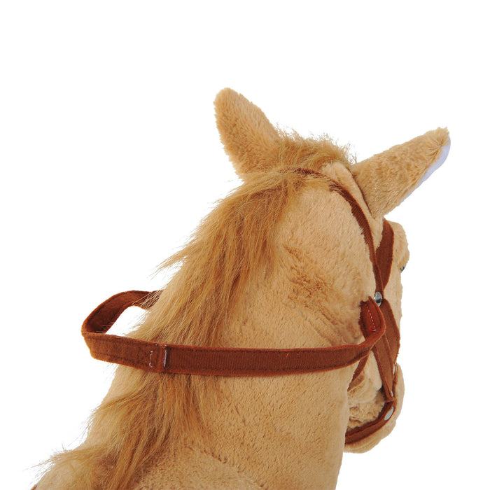 Plush Rocking Pony with Soothing Sounds - Beige, Soft Toddler Rocker - Ideal for Playtime & Nurture Imagination in Kids