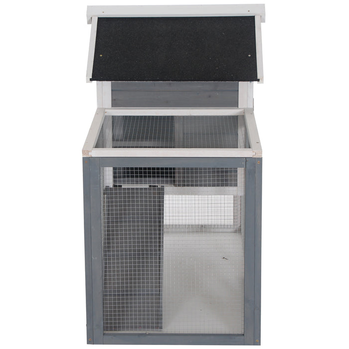 Wooden 2-Tier Rabbit & Guinea Pig Hutch - Bunny Cage with Pull Out Tray, Ramp, Small Animal House - Ideal for Pet Safety and Comfort 122x62.6x92 cm