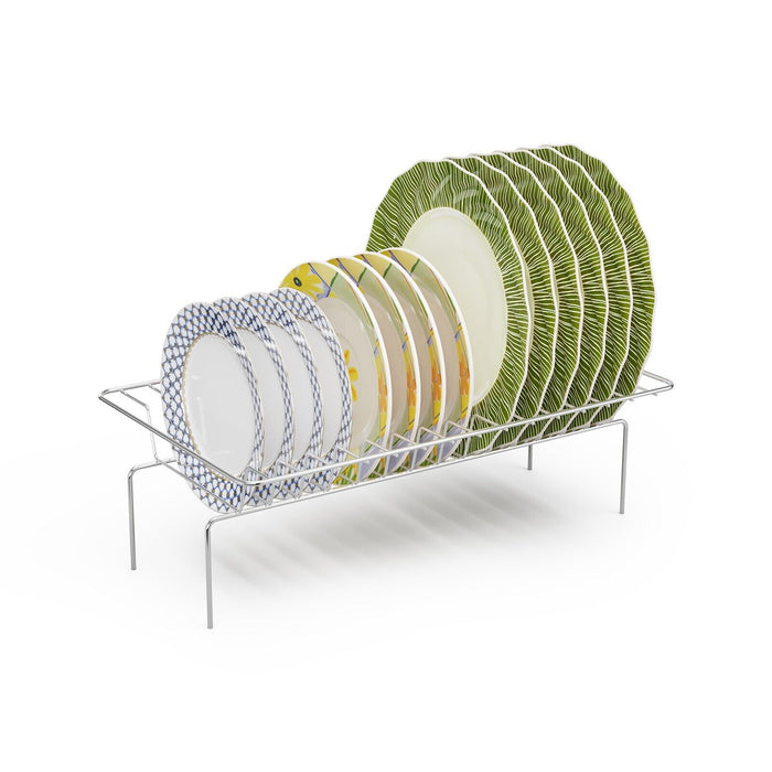 2-Tier Dish Drying Rack - Kitchen Organizer with Cutlery Holder - Ideal for Efficient Dishware Drying and Storage