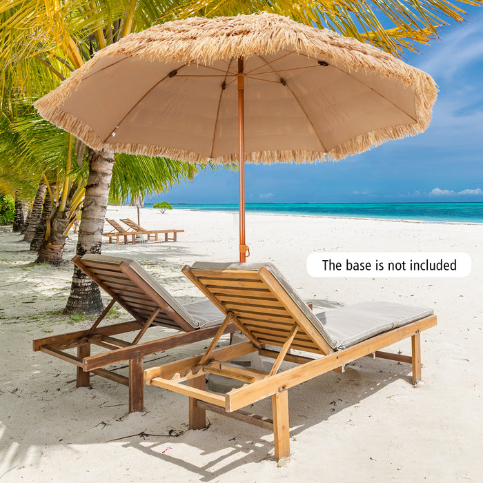 Thatched Tiki Patio Umbrella 205 cm - 8 Robust Ribs for Enhanced Sun Cover - Perfect Outdoor Shade Solution for Patio Lovers