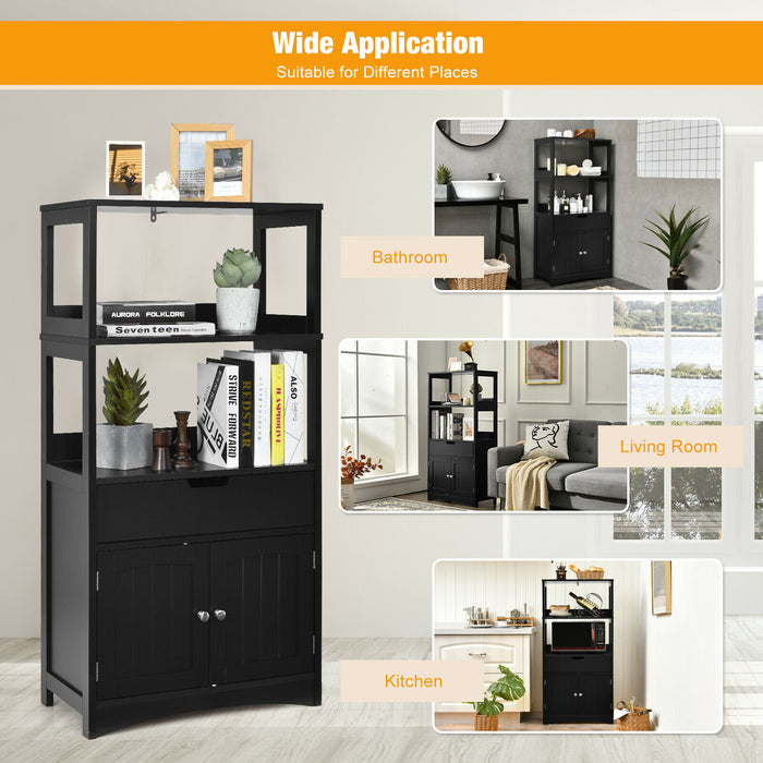 Multipurpose Storage Furniture - Bathroom Cabinet with Drawer - Ideal for Contemporary Bathroom Decor & Storage Solution