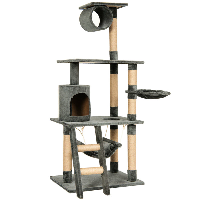 Cat Craft Store - Multi-Level Beige Cat Scratch Post Tree - Perfect for Cats' Play, Exercise and Resting Needs