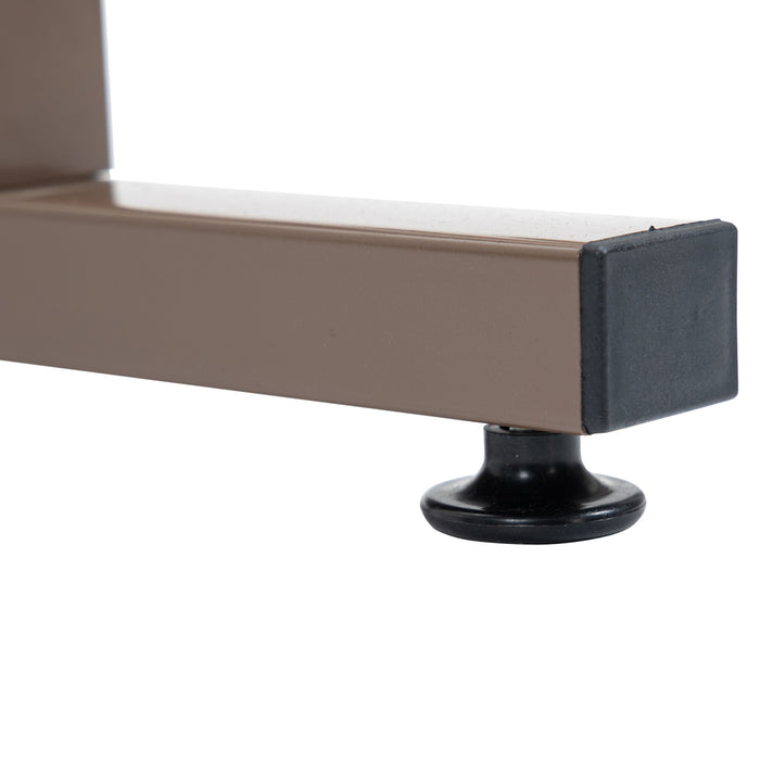 Freestanding Expandable Trellis Fence - Foldable Aluminum Garden Screen Panel, 300cm x 103.5cm, Dark Brown - Ideal for Privacy & Outdoor Decoration