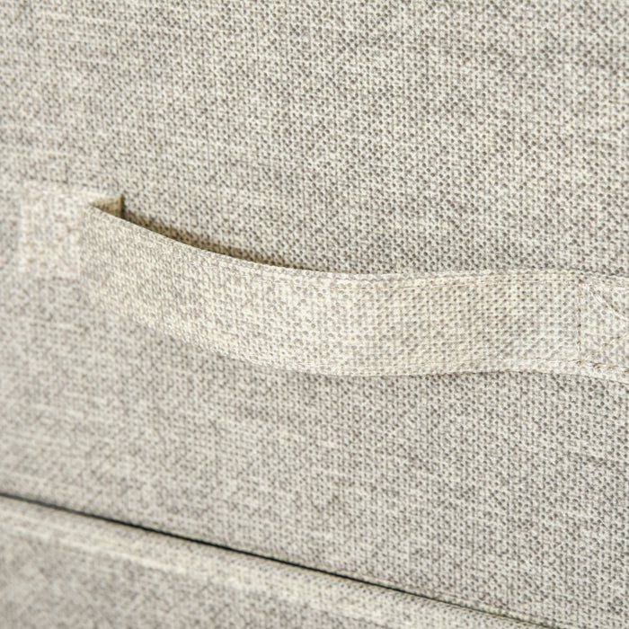 7-Drawer Vertical Linen Storage Tower - Sturdy Metal Frame Dresser Organizer with Adjustable Feet - Ideal for Living Room, Bathroom, Kitchen Organization