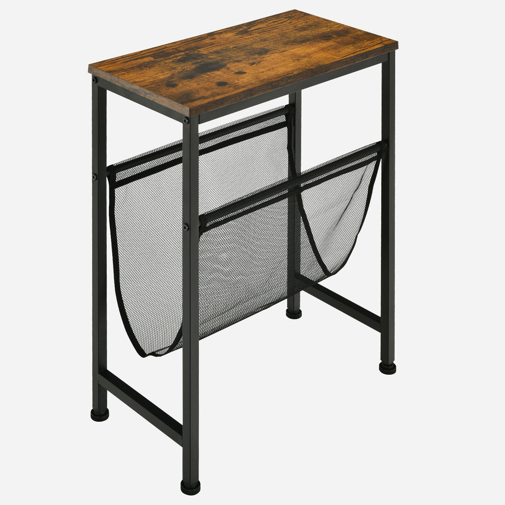 End Table Designs - 2-Tier Narrow Side Sofa and Laptop Stand - Ideal for Compact Spaces and Laptop Users