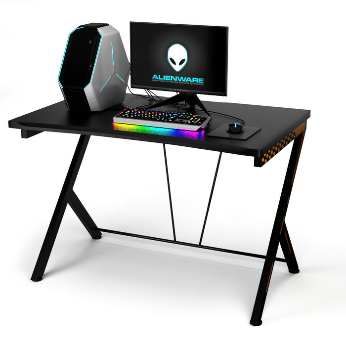 Ergonomic Gaming Desk - Curved Front, Computer-Friendly Design - Perfect for Dedicated Gamers and Home Office Setups