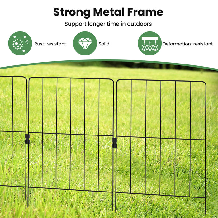 25-Piece Set - 33x61cm Rotatable Connector Garden Fence - Ideal for Home Gardening and Landscaping Projects