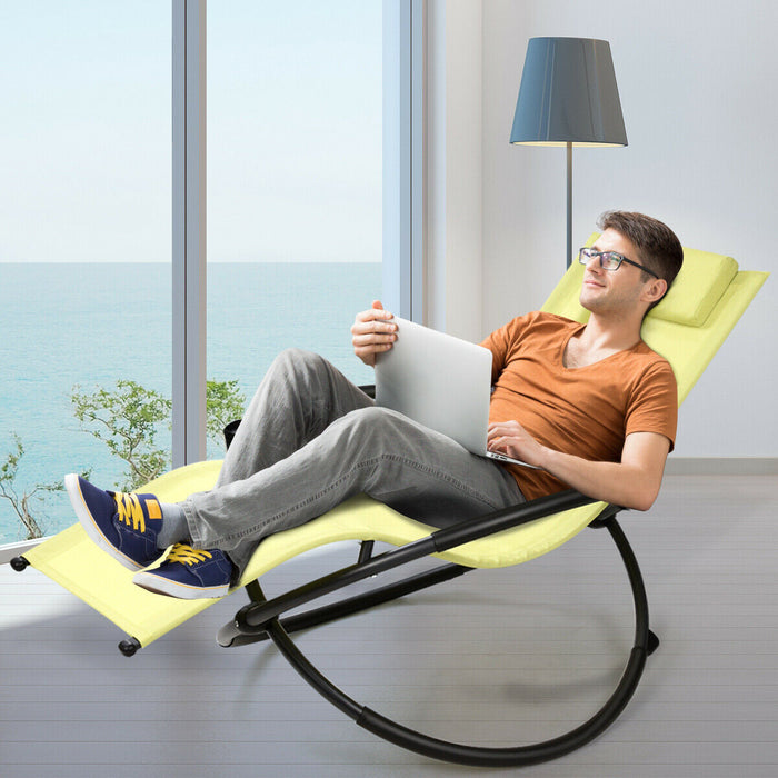 Foldable Rocking Lounge Chair - Recliner Green Model - Perfect for Relaxation and Comfort
