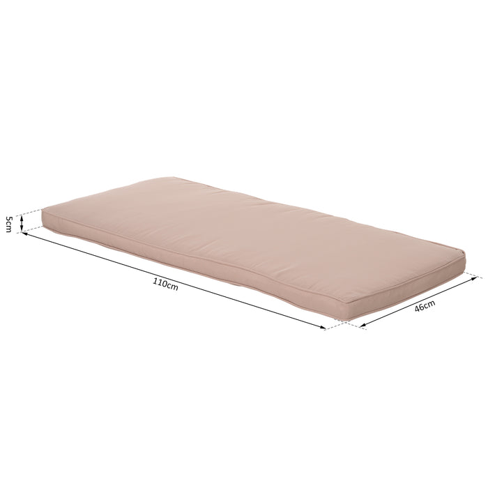 2-Seater Polyester Swing Chair Cushion in Beige - Comfortable Replacement Seat Pad - Ideal for Outdoor Patio Furniture
