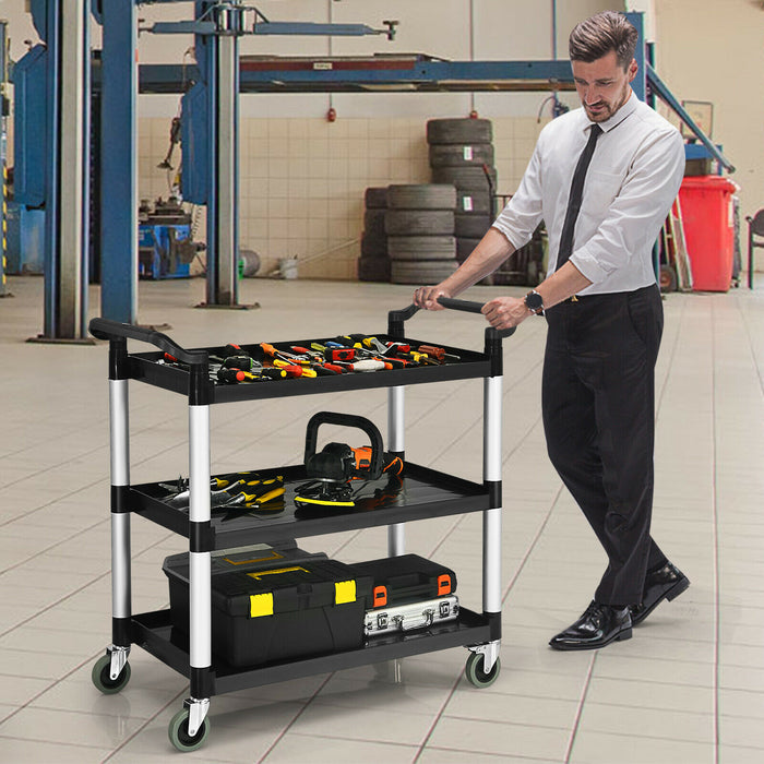 3-Tier Utility Cart - Multifunctional with Flexible Wheels - Ideal for Transporting Multiple Items in One Go