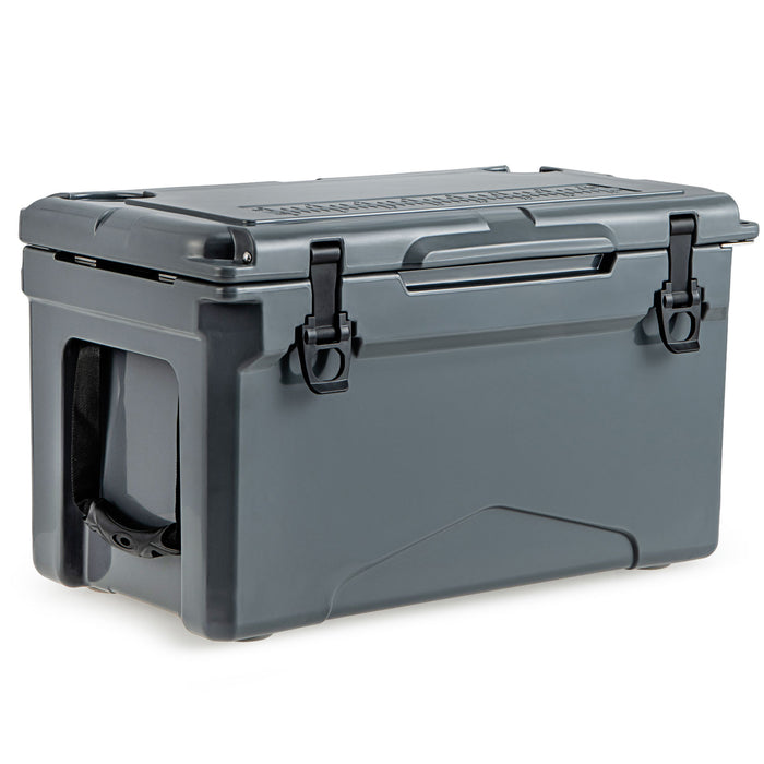 Rotomolded Cooler, 28L - Insulated Ice Chest, Portable, Dark Grey - Ideal for Outdoor Events and Camping