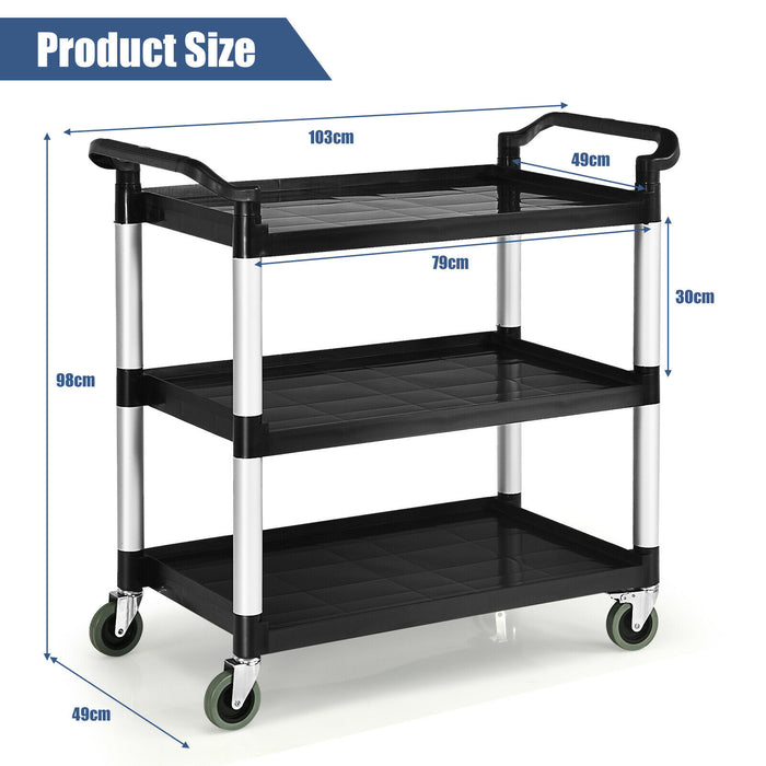 3-Tier Utility Cart - Multifunctional with Flexible Wheels - Ideal for Transporting Multiple Items in One Go