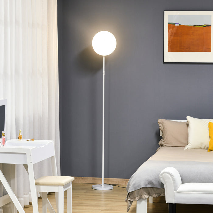 Industrial-Style LED Floor Lamp with Adjustable Head - 18W Uplighter Reading Standing Light, 3 Brightness Levels, Touch Control - Ideal for Home and Office Use