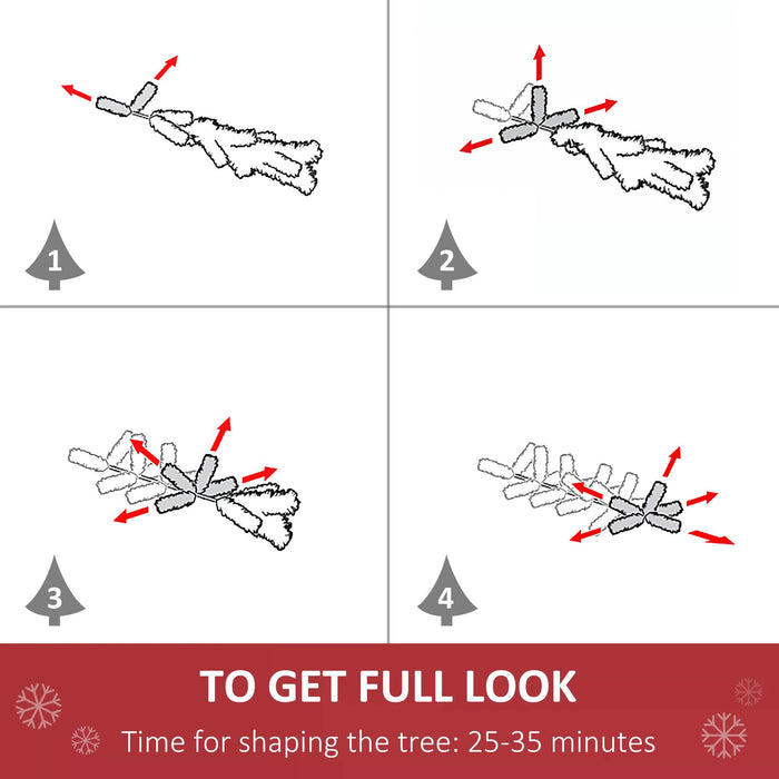 Prelit Artificial Christmas Tree with Warm White LED Lights - 4 Feet Tall Festive Holiday Decor - Perfect for Home Xmas Ambience