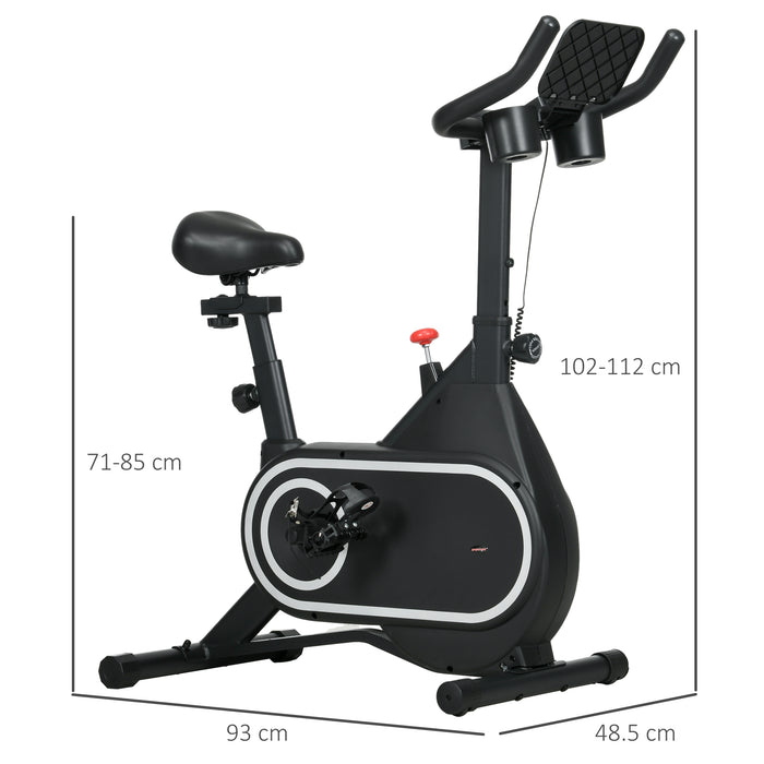 Magnetic Indoor Cycling Bike - Silent Flywheel Exercise Machine with LCD Display & Tablet Holder - Ideal for Home Cardio Workouts and Comfort Riding