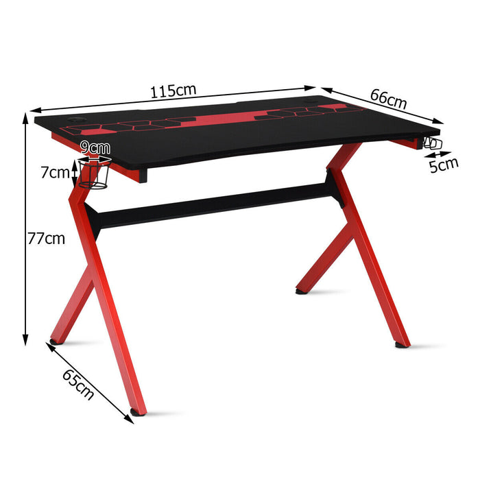 Ace Gaming - Sturdy Computer Desk with Built-in Headphones Holder - Perfect for Gamers and Audio Enthusiasts