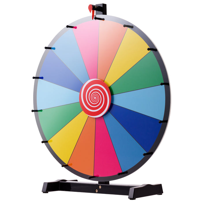 24" Colour Spinning Prize Wheel - Interactive Tabletop Game, Event Celebration Tool - For Fundraisers, Trade Shows, Parties & Promotions