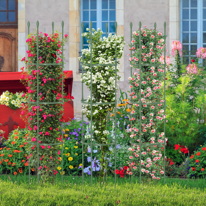 2-Pack Garden Trellis - Heavy-Duty, Adjustable Height Feature - Ideal for Climbing Plants and Garden Enthusiasts