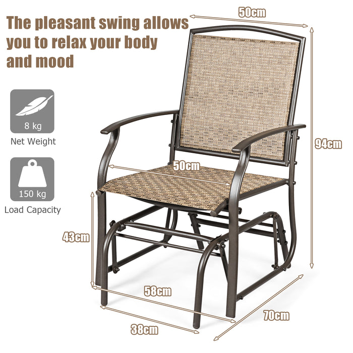 Glider Rocking Chair Set - 2-Piece Patio Furniture - Ideal for Relaxation and Outdoor Living Spaces