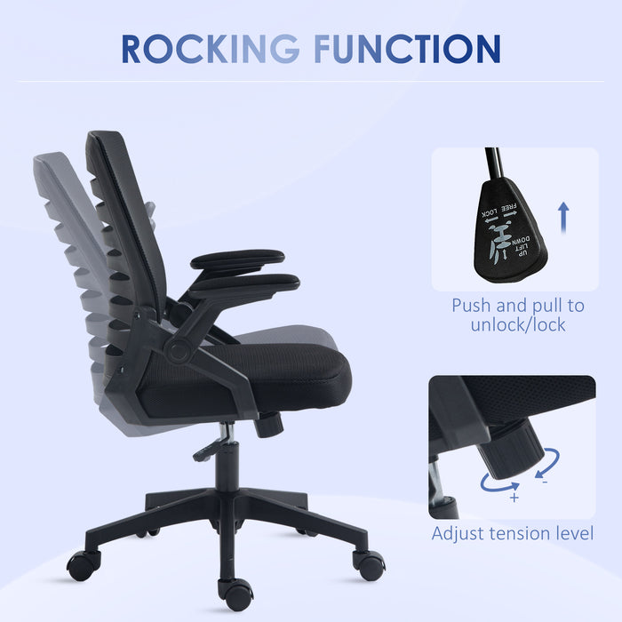 Ergonomic Mesh Swivel Chair - Adjustable Home Office Task Seat with Lumbar Support - Comfortable Computer Desk Chair for Long Working Hours