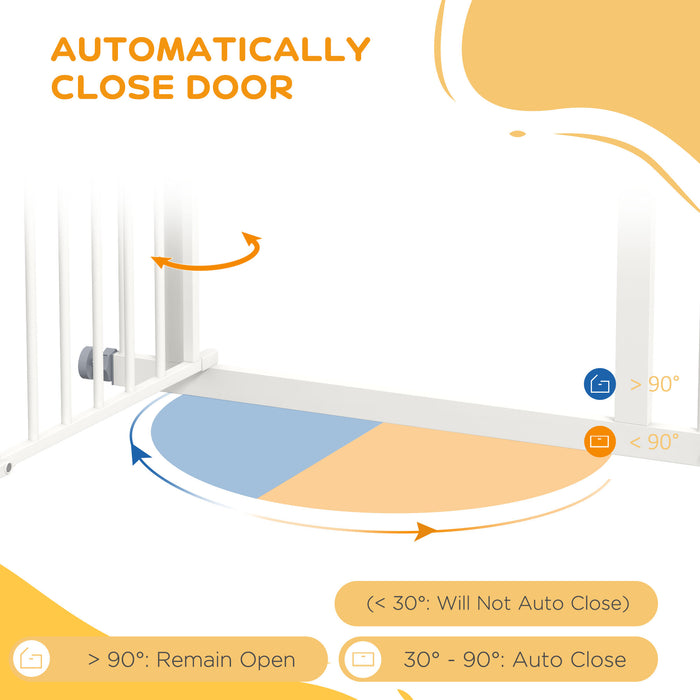 Pressure Fit Auto-Closing Stair Gate - Ideal for Dogs, Quick & Effortless Setup - Fits 74-80cm Openings, Keeps Pets Safe