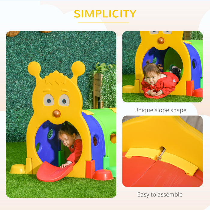 Caterpillar Climbing Play Tunnel - Indoor/Outdoor Toddler Play Structure, Ages 3-6, Multicolored - Fun Physical Activity and Imagination Boost for Kids