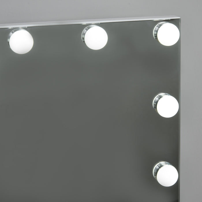 Lighted Hollywood Makeup Mirror - 12 Dimmable LED Bulbs with USB Power Supply for Dressing Table - Ideal for Beauty Routines and Vanity Stations