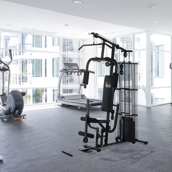 Multi-Purpose Workout Station - Heavy-Duty Fitness Strength Equipment for Weight Training and Body Exercise - Ideal Home Gym System for Muscle Development