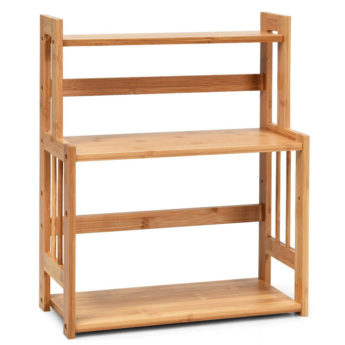 Bamboo Kitchen Shelf - 3-Tier Spice Storage Solution - Ideal for Organized and Space-Saving Cooking Area