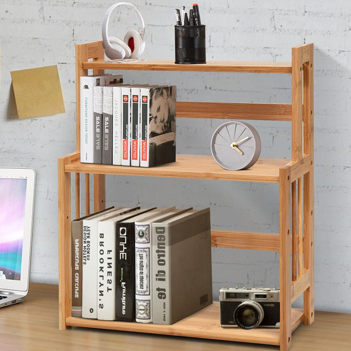 Bamboo Kitchen Shelf - 3-Tier Spice Storage Solution - Ideal for Organized and Space-Saving Cooking Area