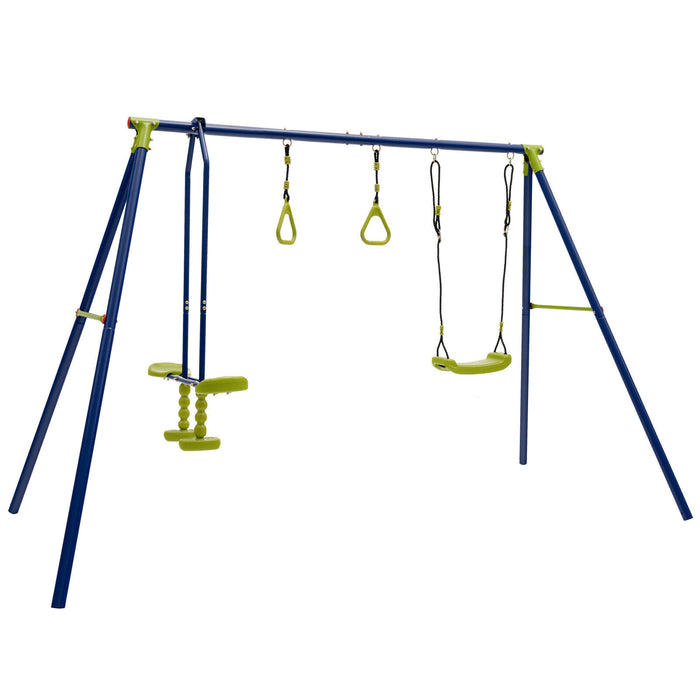 A-Frame Swing Set - 3-in-1 Multifunctional Design - Ideal for Outdoor Play and Physical Activity for Children