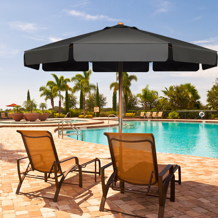 300 CM Patio Market Table Umbrella - Adjustable Height and Angle Market Umbrella - Ideal for Outdoor Spaces and Patios