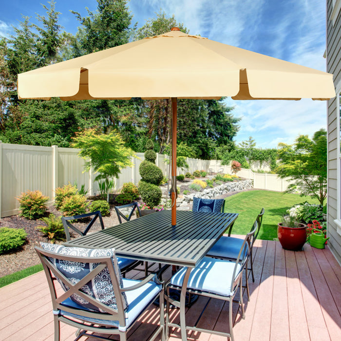 300 CM Patio Market Table Umbrella - Adjustable Height and Angle Market Umbrella - Ideal for Outdoor Spaces and Patios