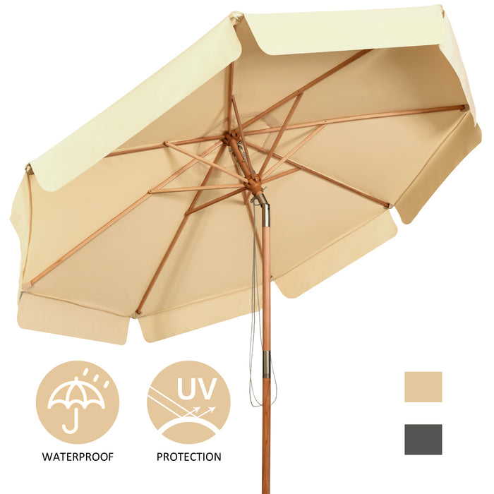 300 CM Patio Market Table Umbrella - Adjustable Height and Angle Market Umbrella - Ideal for Outdoor Spaces and Patios